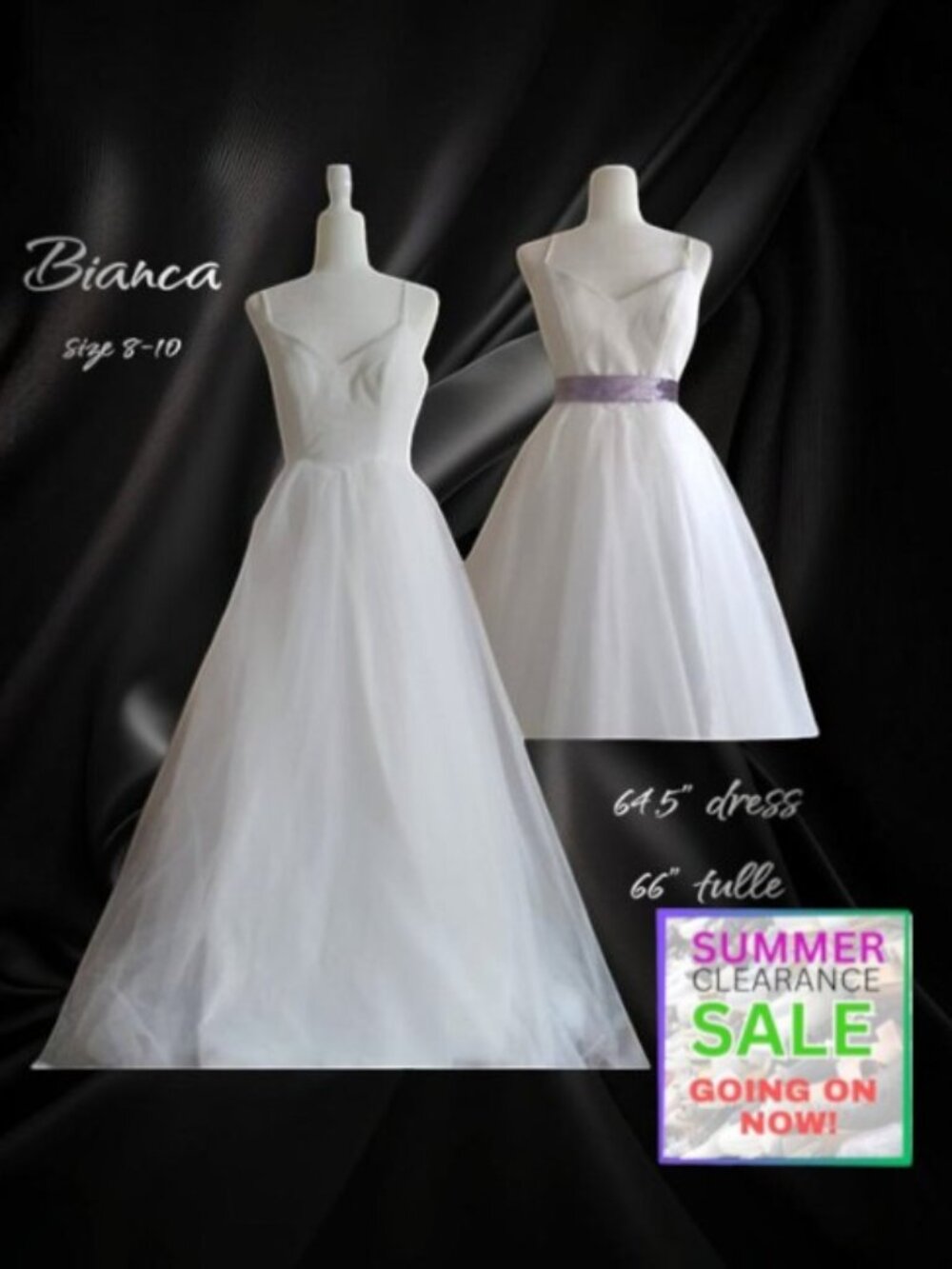 Summer Clearance New Mingda Wedding Dress 8-10 Bianca